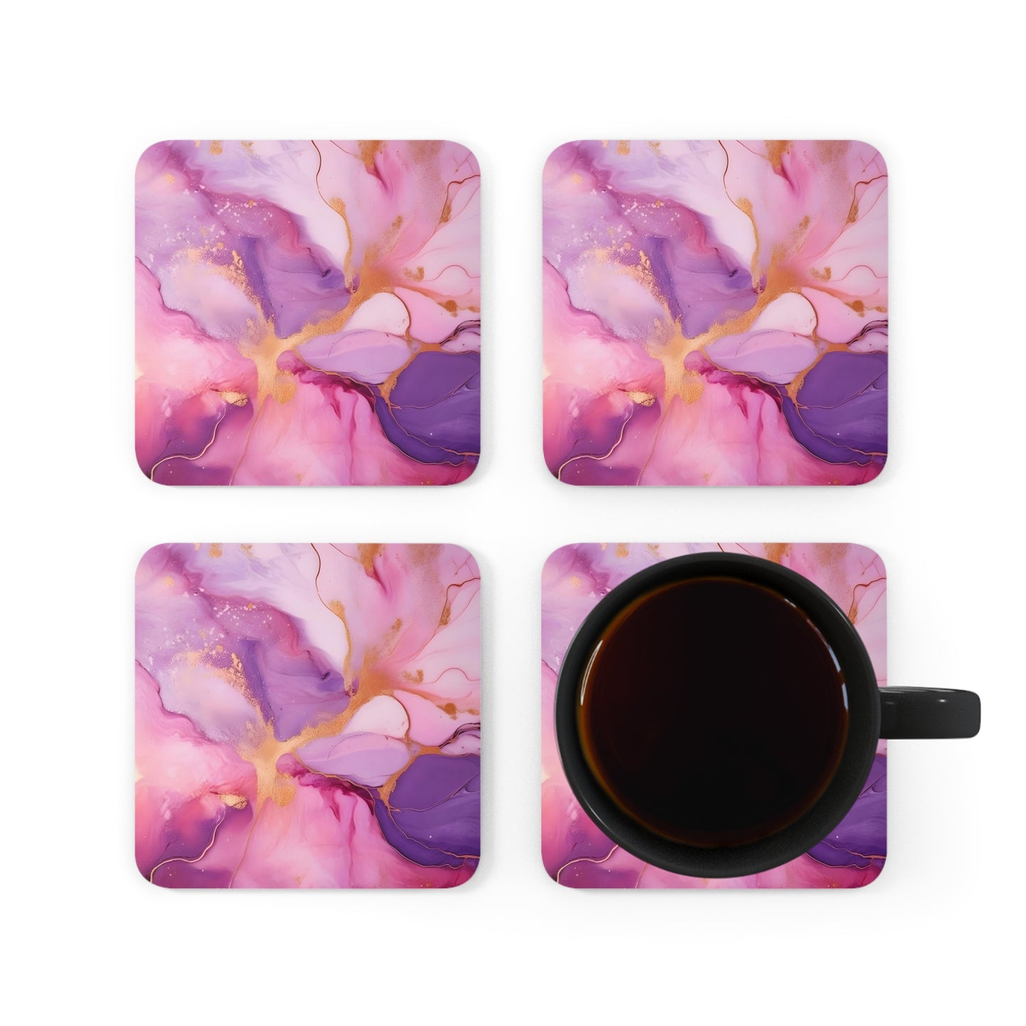 Lilac and Pink Geode | Set of 4 Coasters