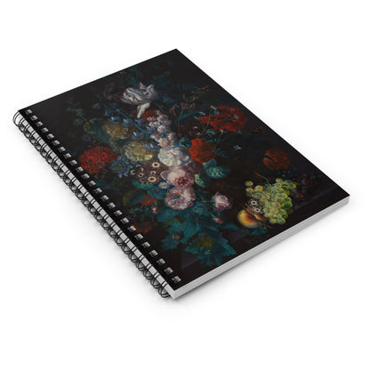 A Vase of Flowers | Ruled Line Spiral Notebook