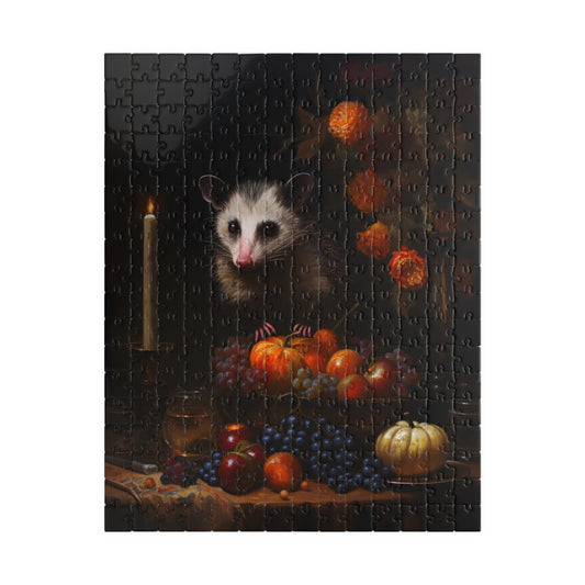 Opossum Amongst Flowers and Fruits | Jigsaw Puzzle