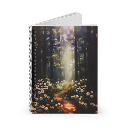 Illuminated Trail of Tranquility | Ruled Line Spiral Notebook