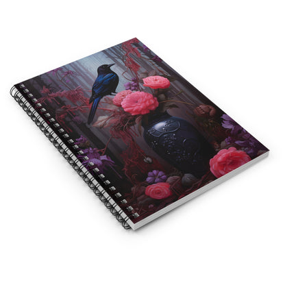 Crow's Twilight Sonata | Ruled Line Spiral Notebook