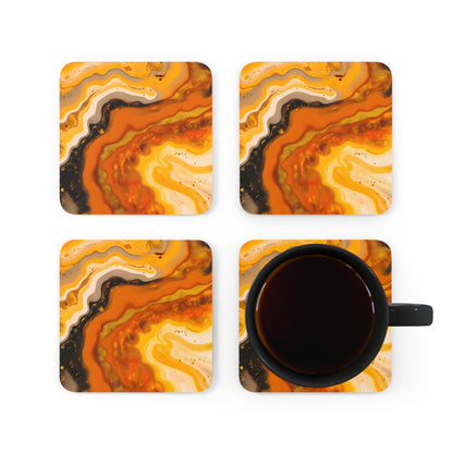 Terracotta and Black Granite | Set of 4 Coasters