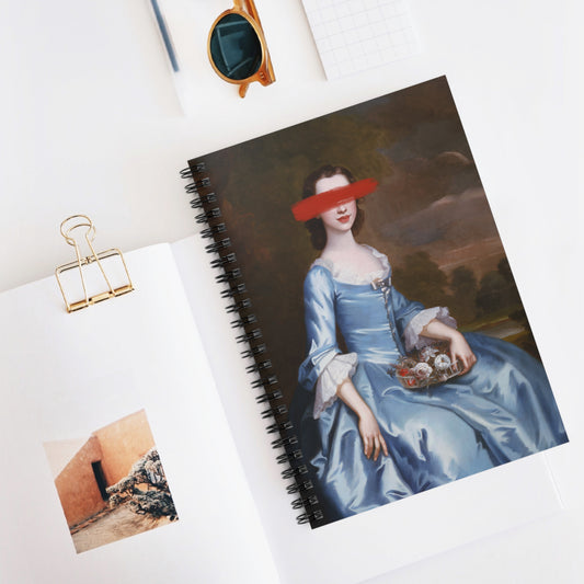 American Woman in Blue | Ruled Line Spiral Notebook
