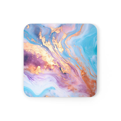 Blue and Mauve Unicorn Geode | Set of 4 Coasters