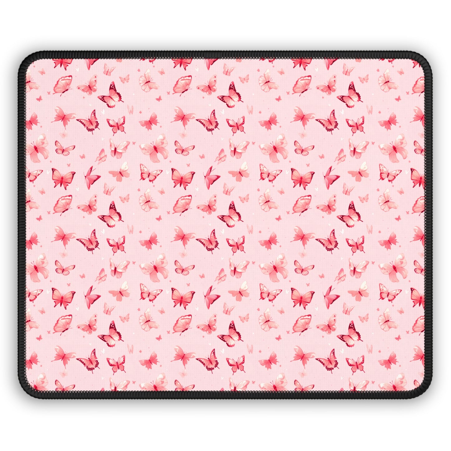 Whimsical Pink Butterflies Mouse Pad