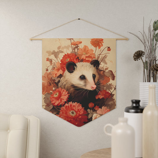 Opossum's Enchanted Haven | Hanging Pennant