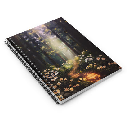 Illuminated Trail of Tranquility | Ruled Line Spiral Notebook