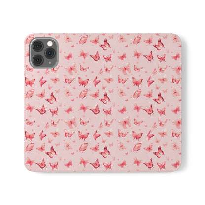 Whimsical Pink Butterflies | Wallet Phone Case