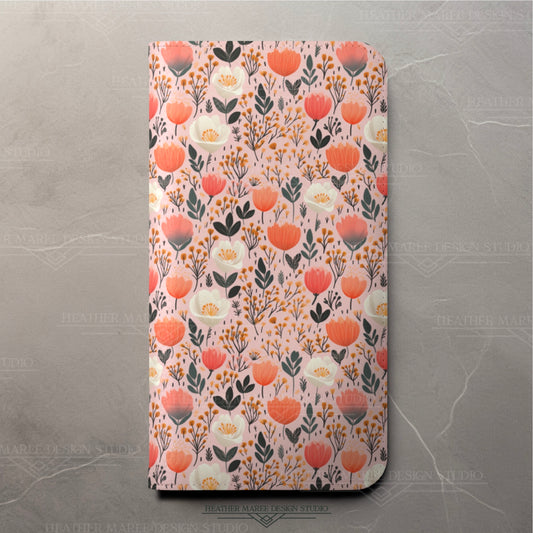 Floral Folk Whimsy | Wallet Phone Case