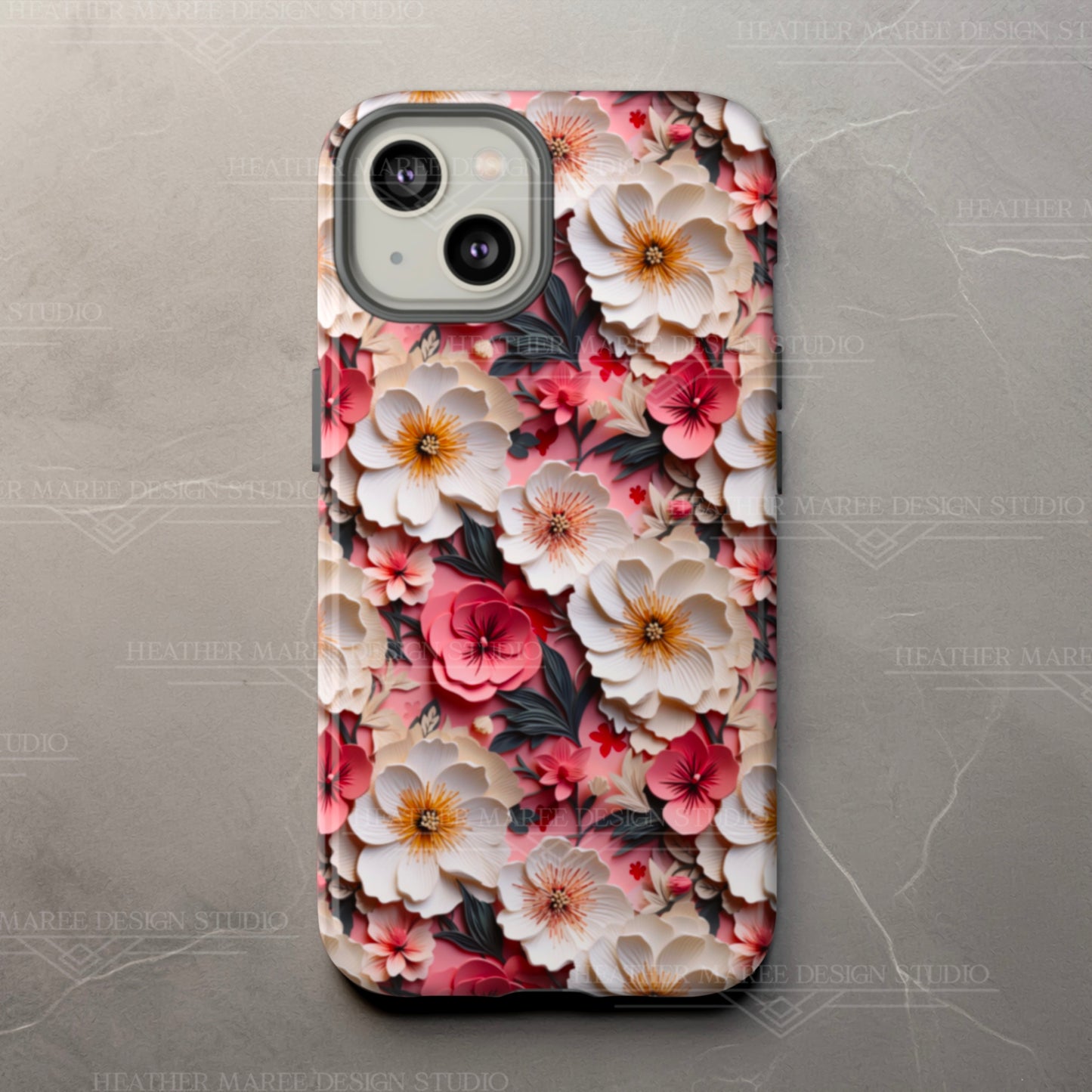 Floral Papercut Delight | Tough Phone Case