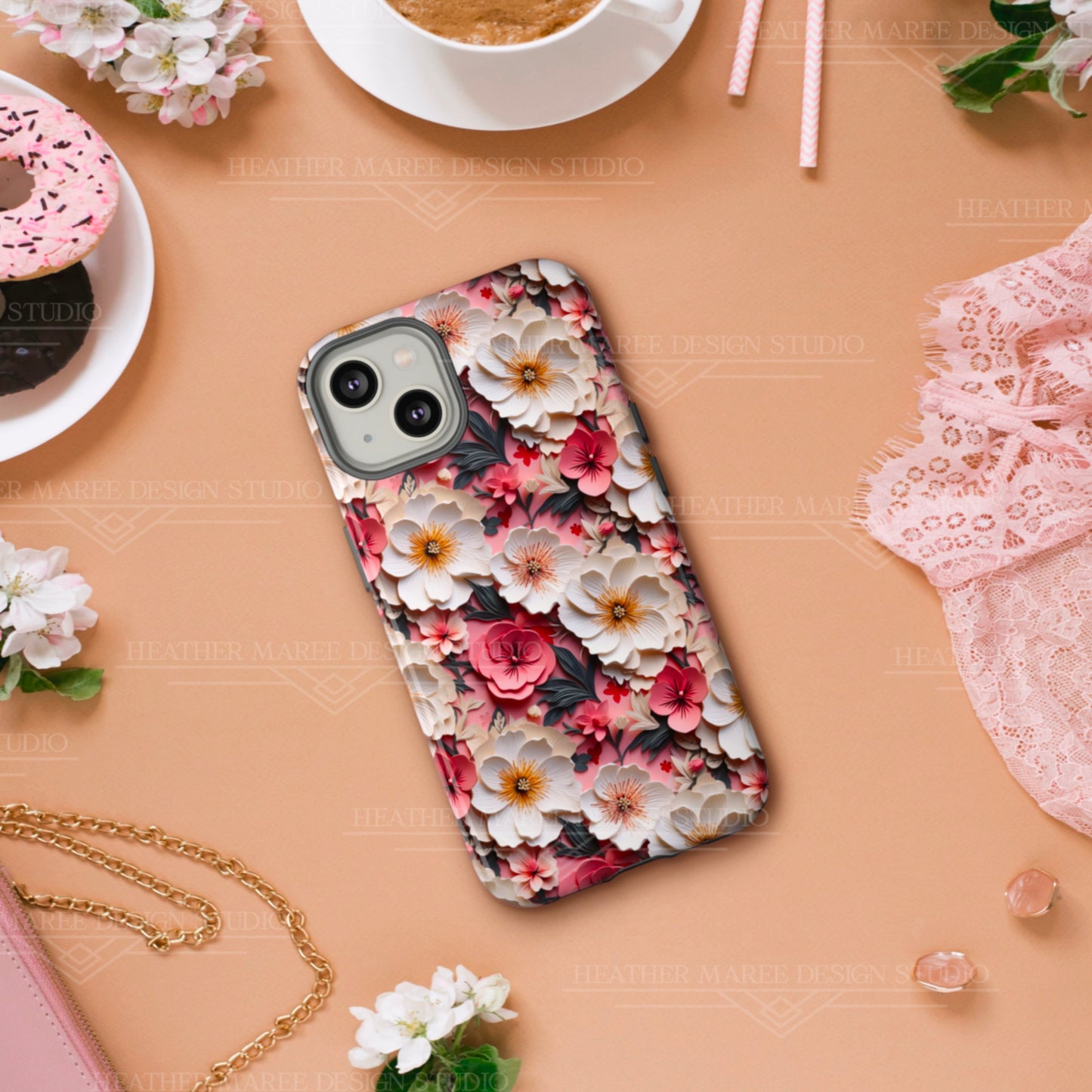 Floral Papercut Delight | Tough Phone Case