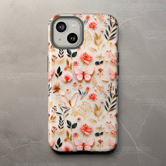 Gilded Butterfly Reverie | Tough Phone Case