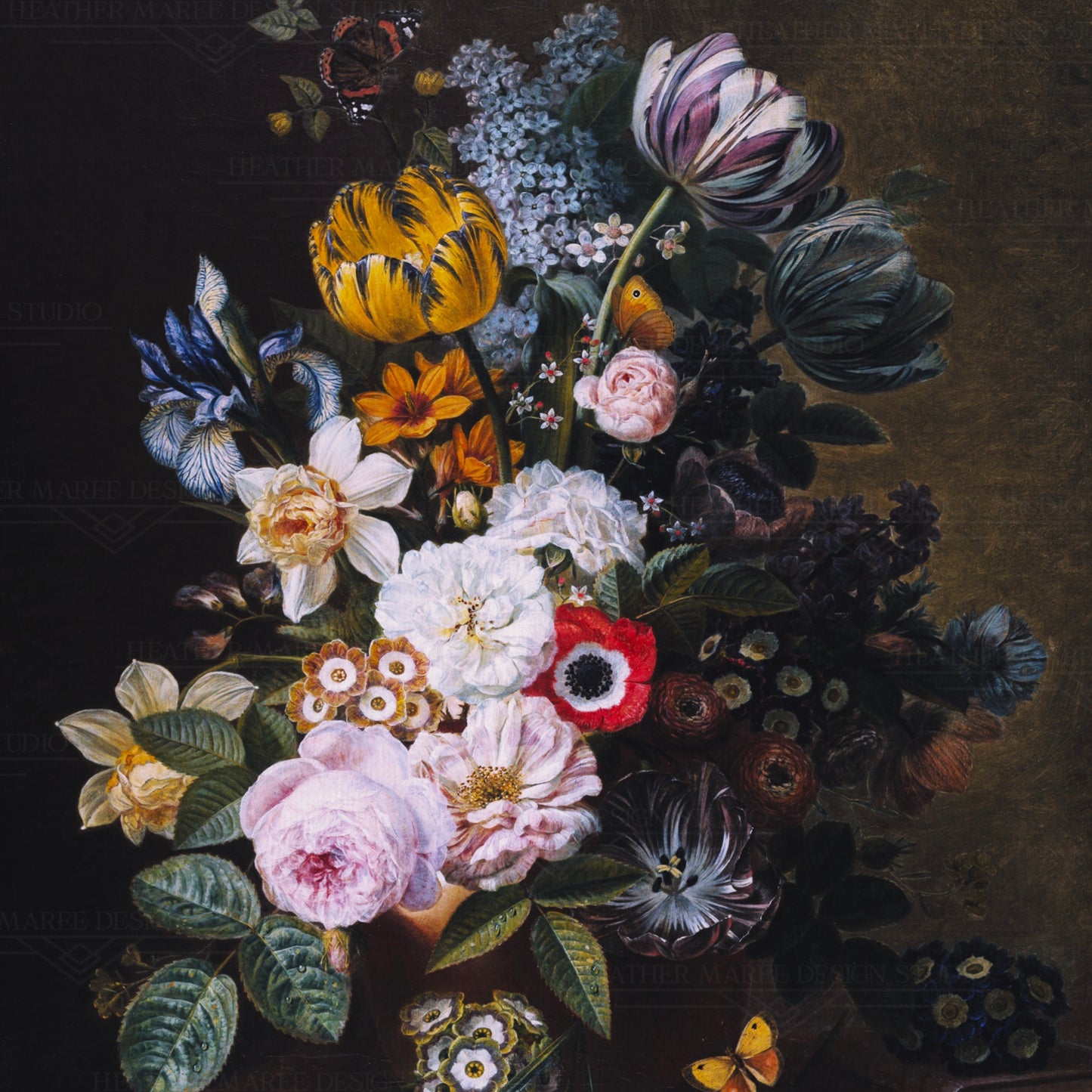 Still Life with Flowers and Butterflies