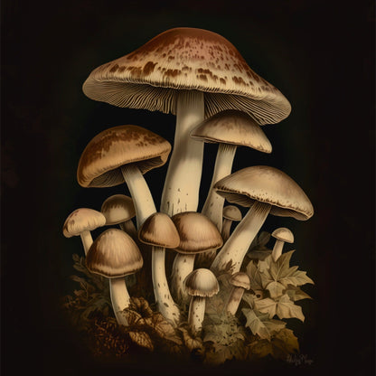 Brown Forest Mushrooms