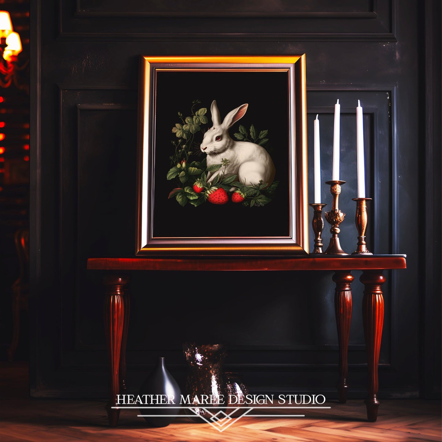 White Rabbit with Horns