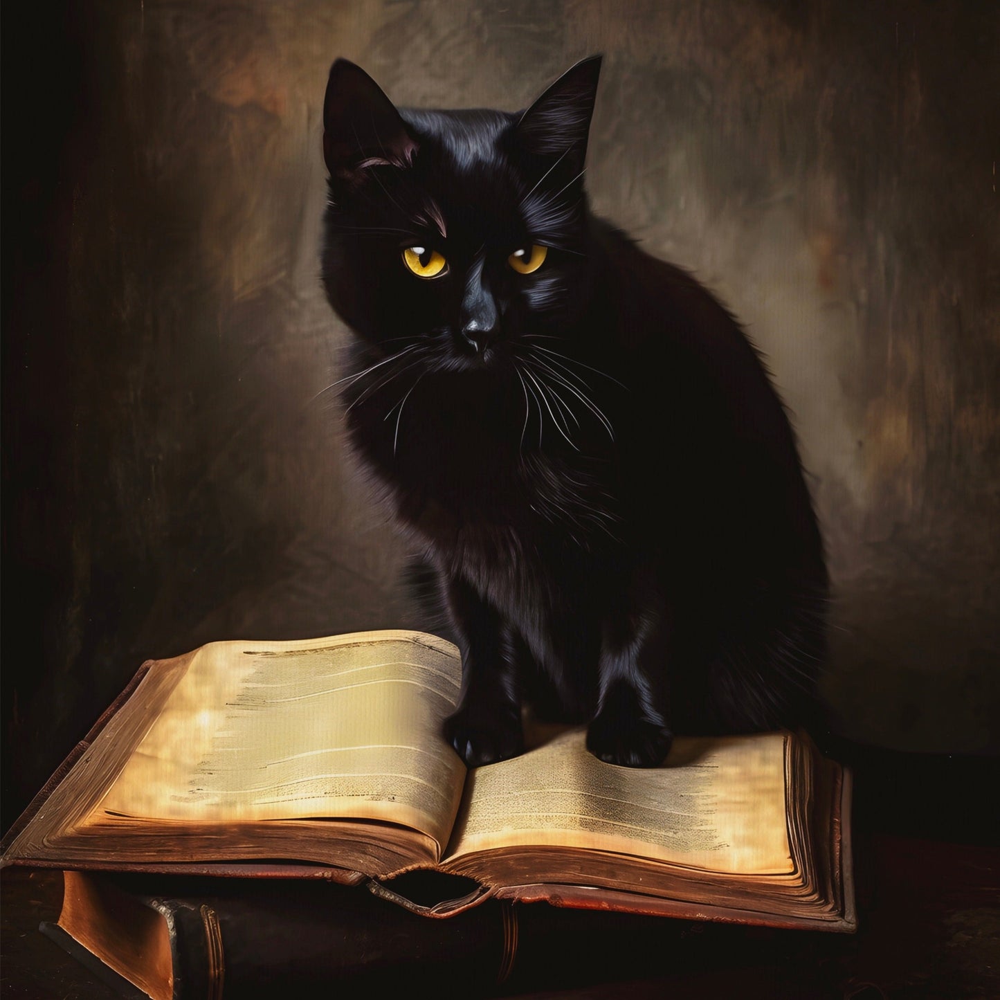 Black Cat with Books