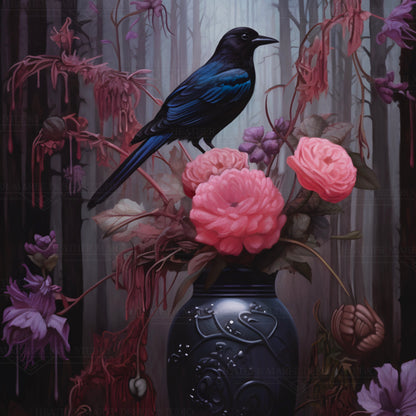 Crow's Twilight Sonata | Hanging Pennant
