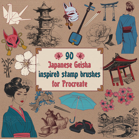 Japanese | Procreate Stamp Brushes