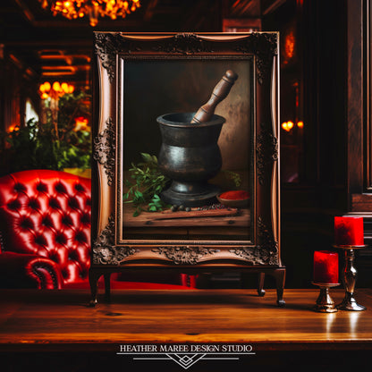 Mortar and Pestle with Red Spice