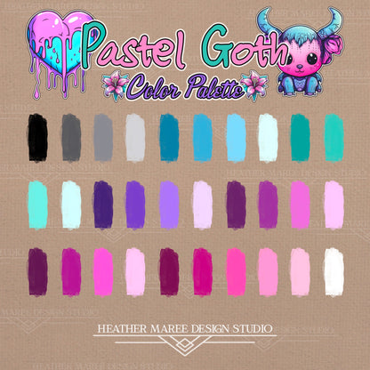 Pastel Goth Color Palette