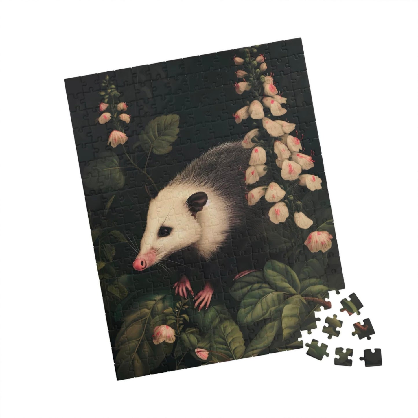 Opossum in Lush Foliage | Jigsaw Puzzle