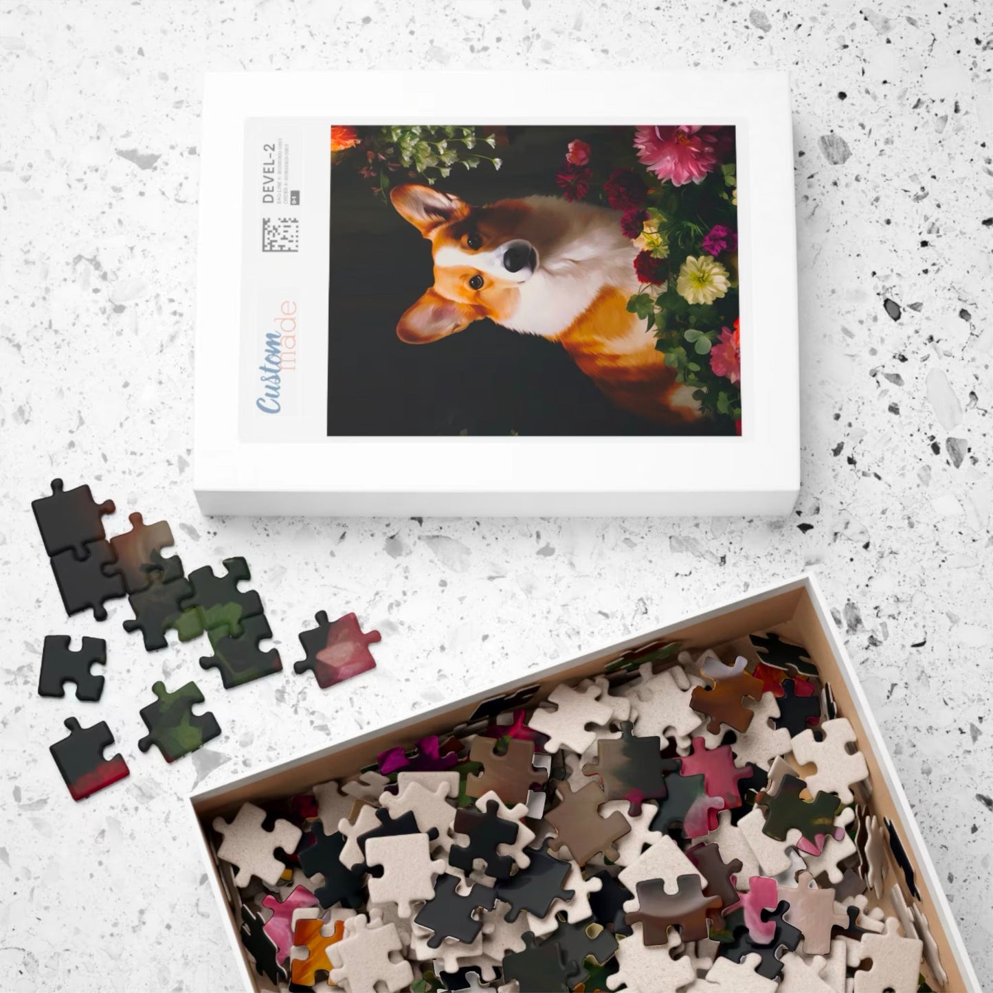 Corgi Amongst Flowers | Jigsaw Puzzle