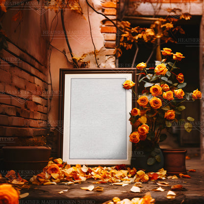 Eclectic Autumn Wood Frame Mockup
