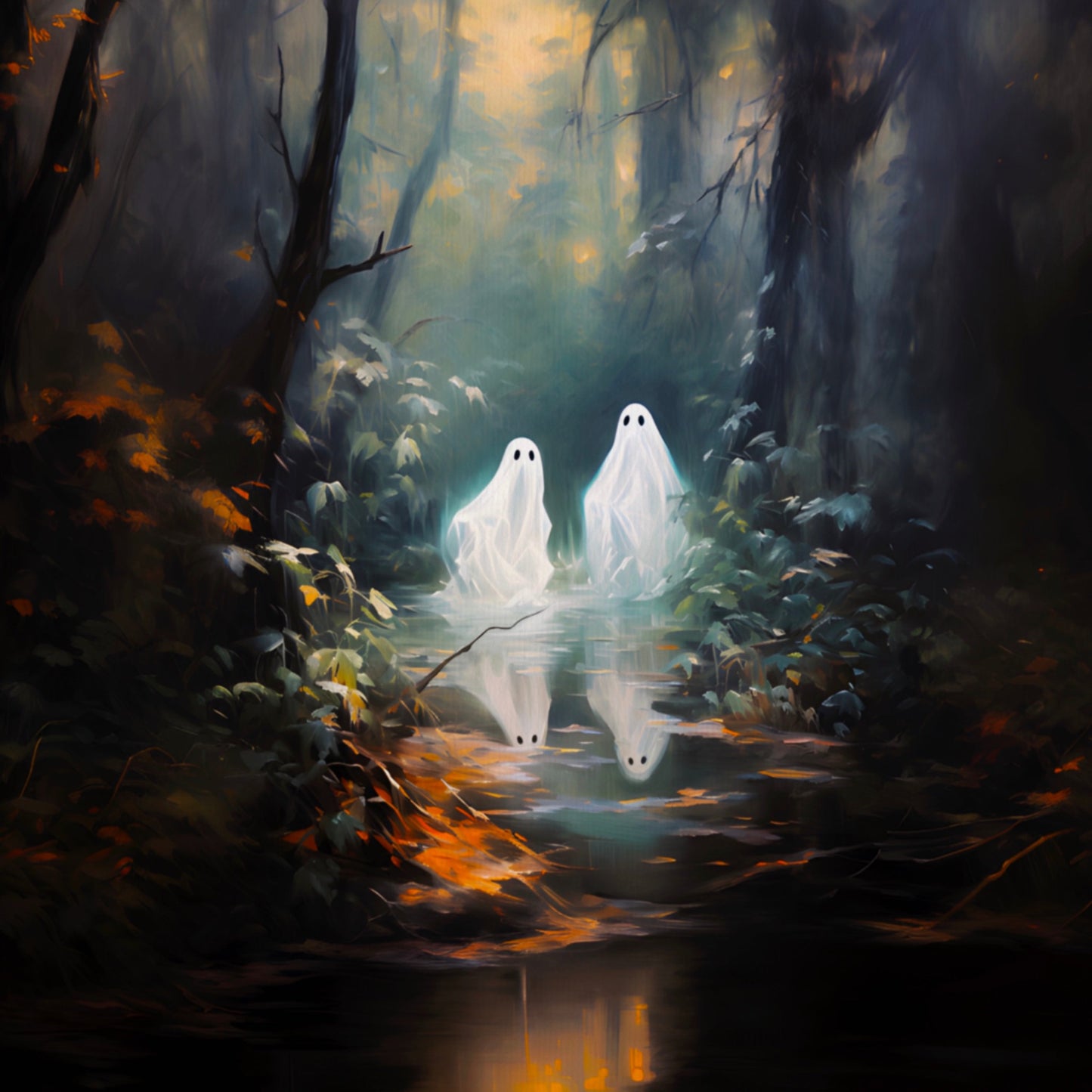 Ghosts in a Spooky Forest