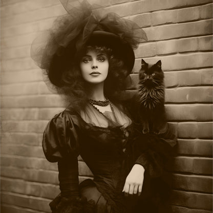 Witch with a Black Cat