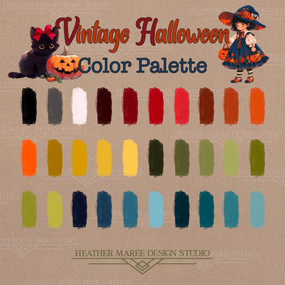 Vintage Halloween Color Palette