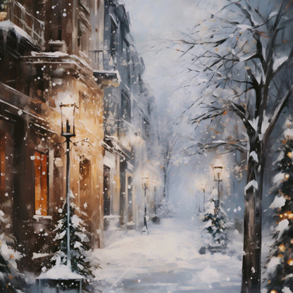 Snowfall in a Quiet City