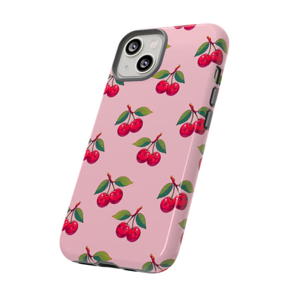 Pink Cherry Pattern | Tough Phone Case