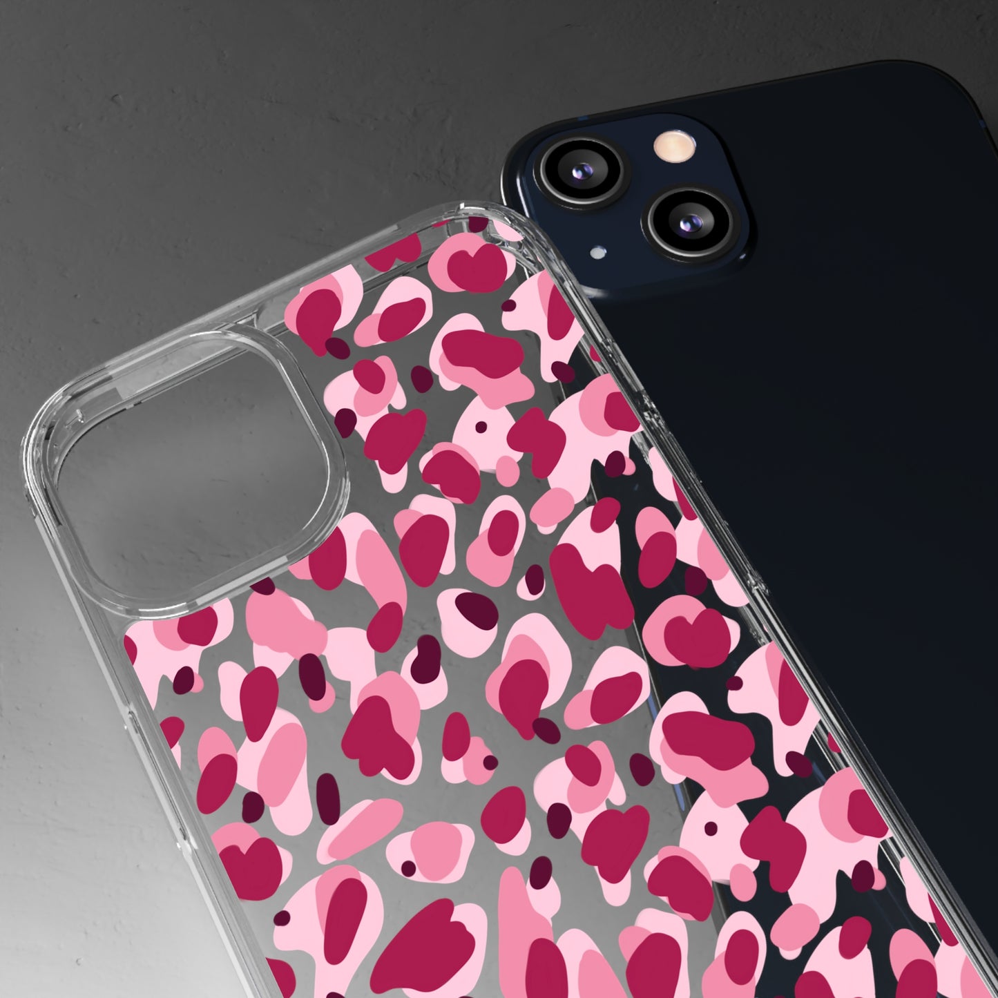 Pink Cheetah Print | Clear Phone Case