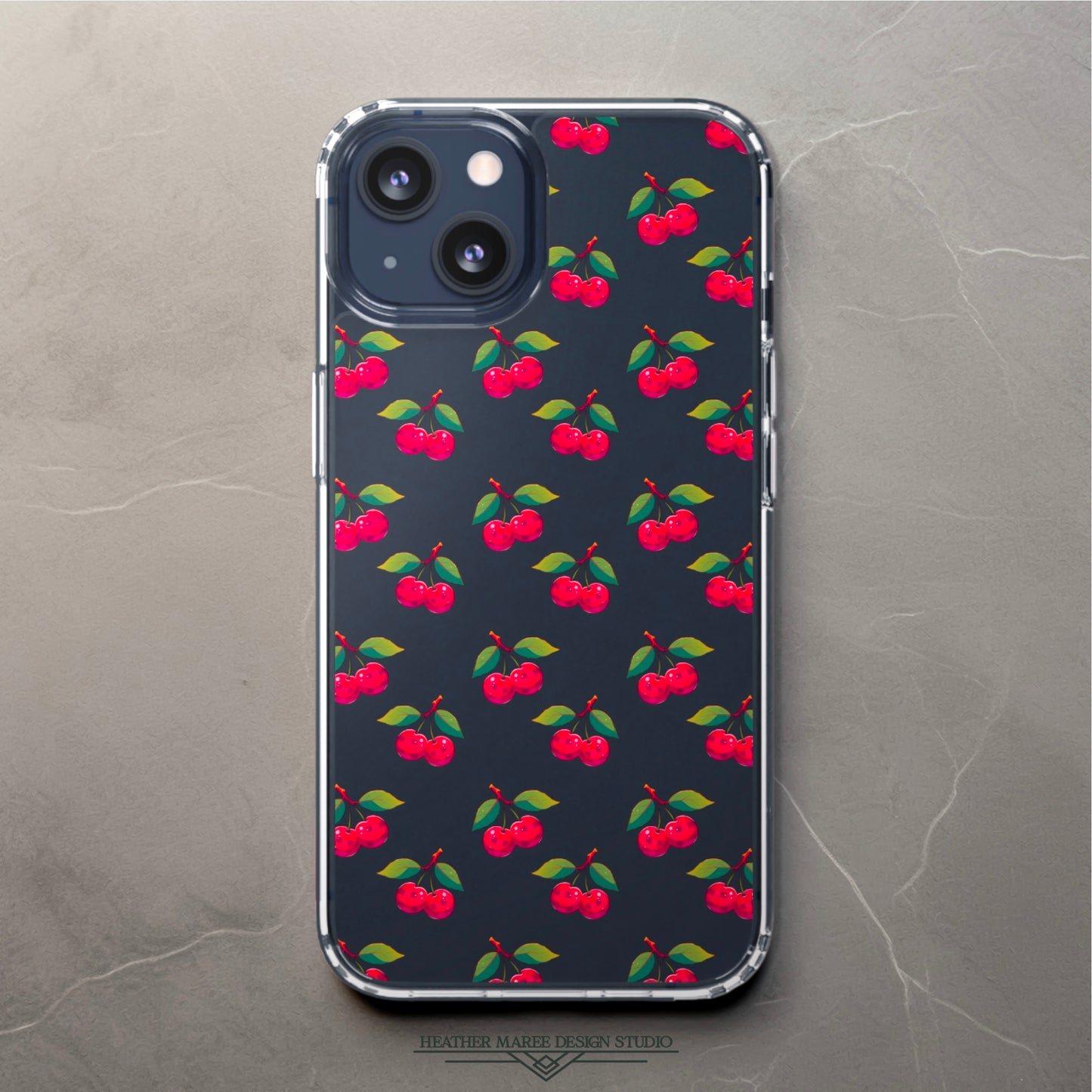 Cherry Pattern | Clear Phone Case