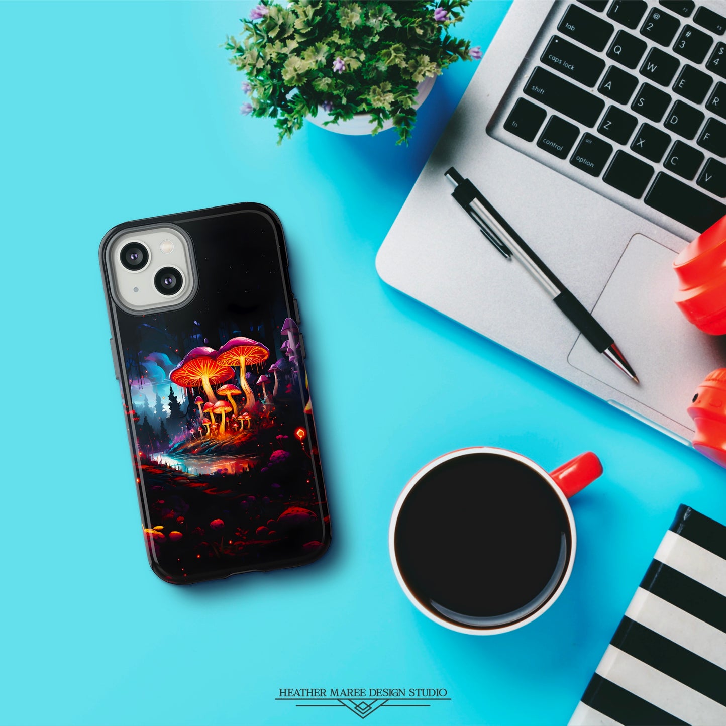 Cyberpunk Forest Mushrooms | Tough Phone Case