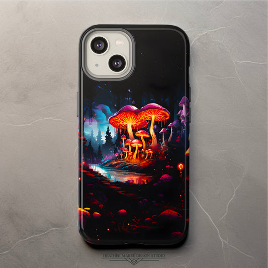 Cyberpunk Forest Mushrooms | Tough Phone Case