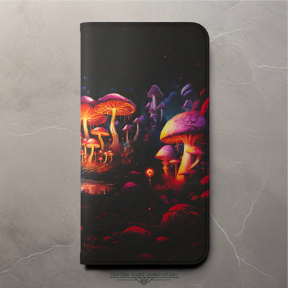 Cyberpunk Forest Mushrooms | Wallet Phone Case