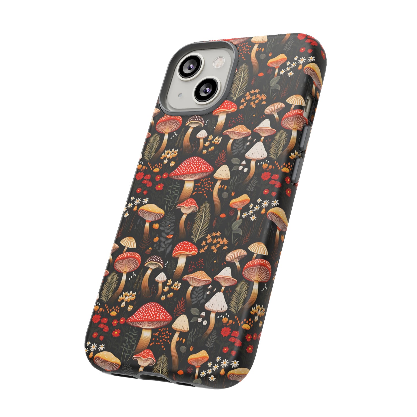 Rustic Forest Mushroom Pattern | Tough Phone Case