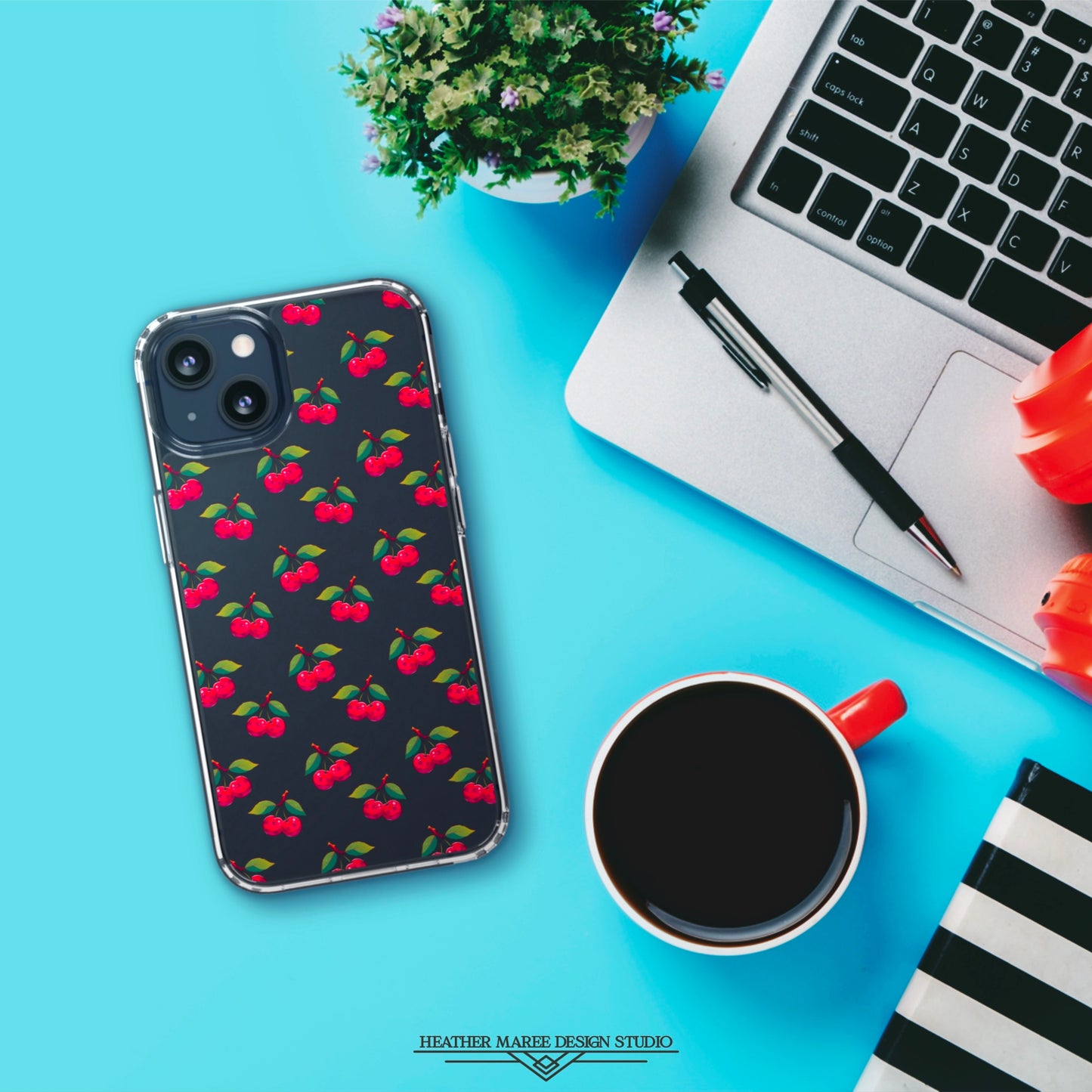 Cherry Pattern | Clear Phone Case