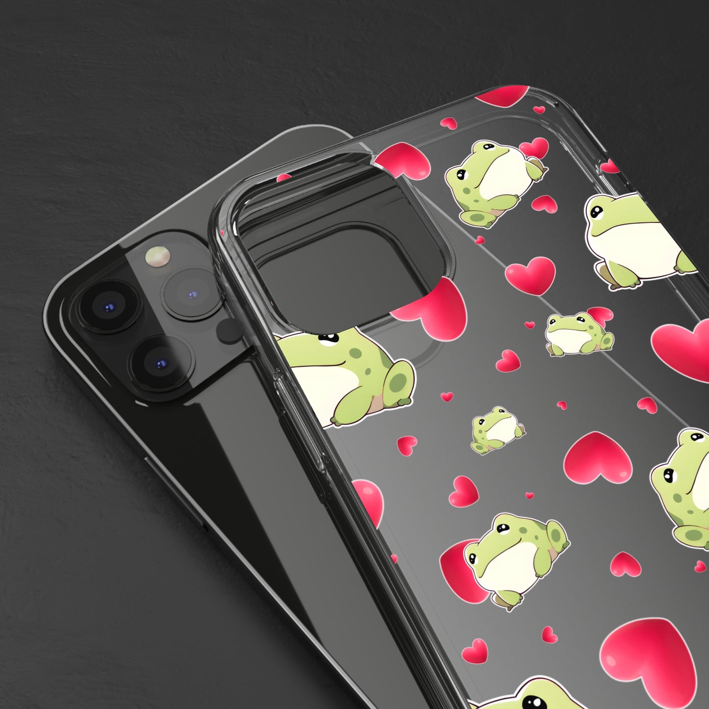 Froggy Love | Clear Phone Case