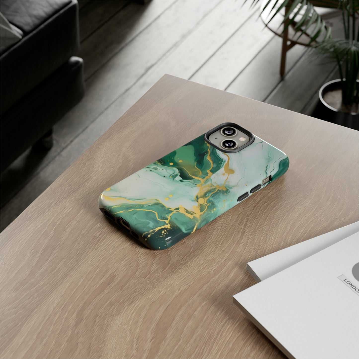 Soft Green and Ivory Marble | Tough Phone Case