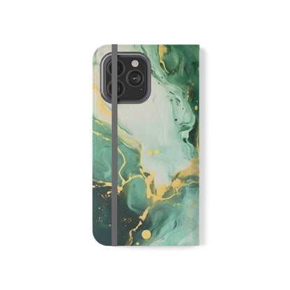 Soft Green and Ivory Marble | Wallet Phone Case