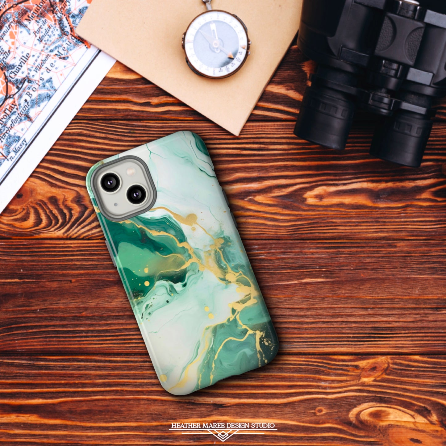 Soft Green and Ivory Marble | Tough Phone Case