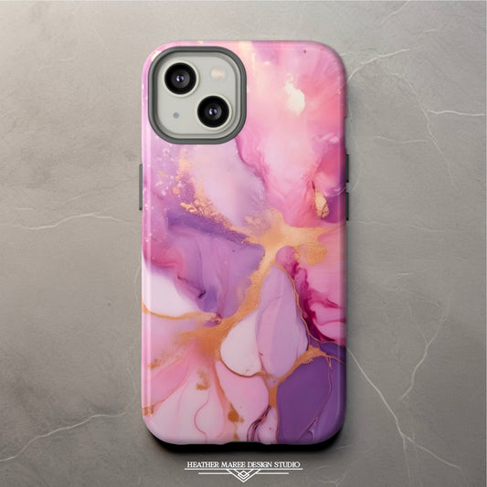 Lilac and Pink Marble | Tough Phone Case