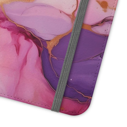 Lilac and Pink Marble | Wallet Phone Case