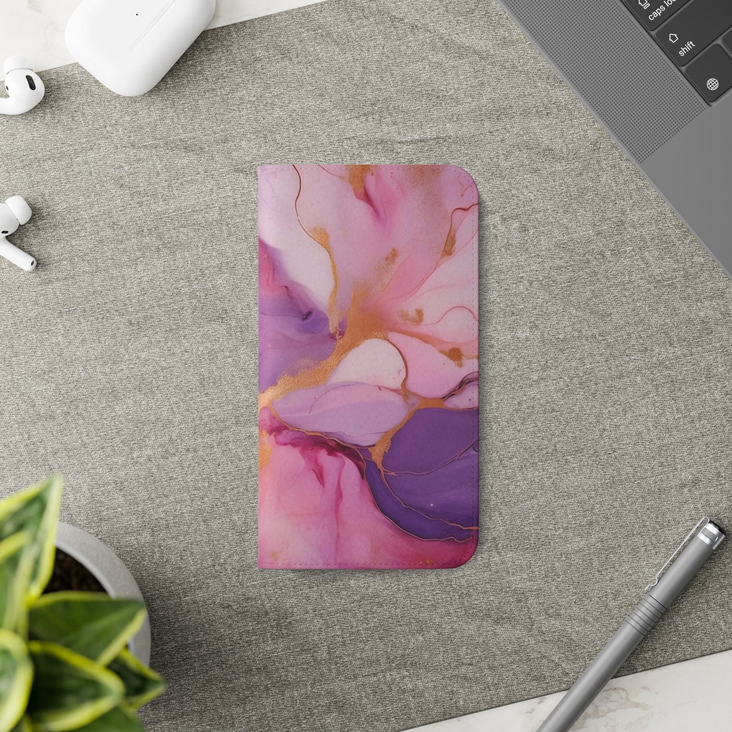 Lilac and Pink Marble | Wallet Phone Case