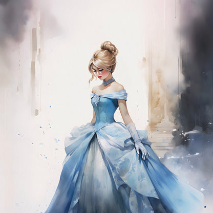 Cinderella's Watercolor Waltz