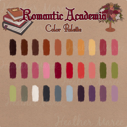 Romantic Academia Color Scheme