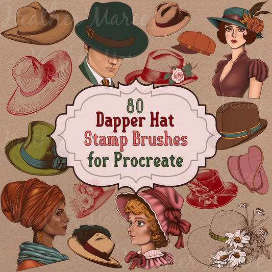 Hat Shapes | Procreate Stamp Brushes