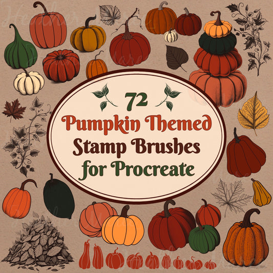 Autumn Pumpkins | Procreate Stamp Brushes